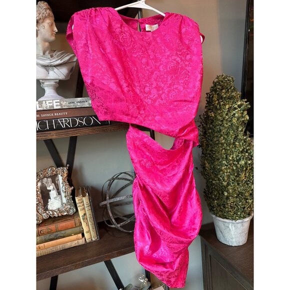 Ronny Kobo Kyle Cut Out Mini Dress Pink Womens Size Small - Picture 4 of 7